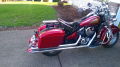 hard bags with chrome rear rack