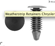 Weather Strip Retainers - Chrysler